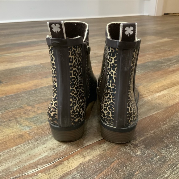 LUCKY BRAND LEOPARD PRINT RAIN BOOTS SIZE 10M - Picture 5 of 8